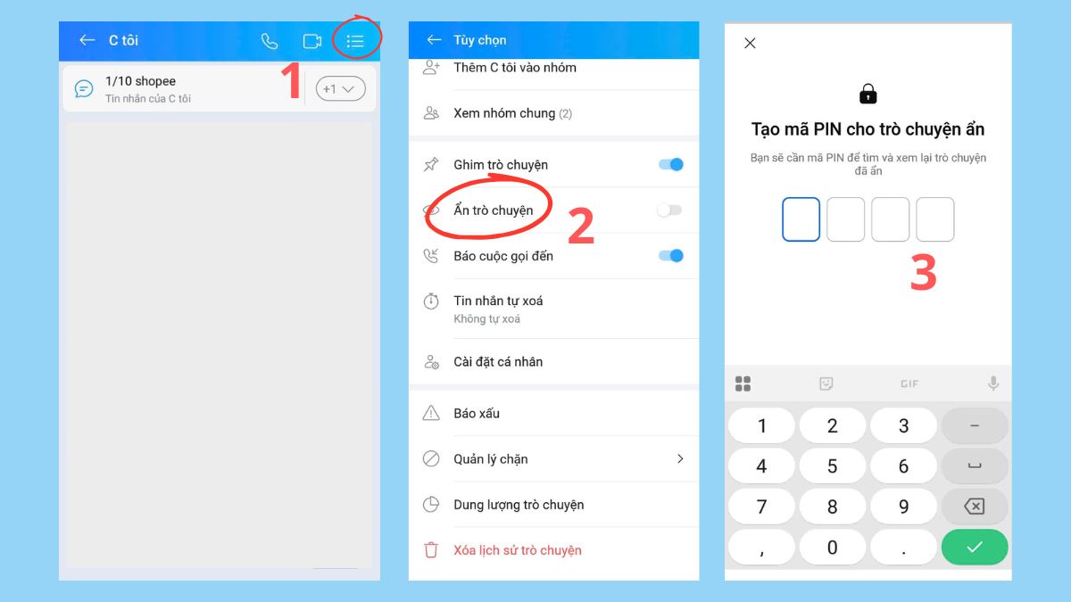 Cách cài mã PIN Zalo trên điện thoại