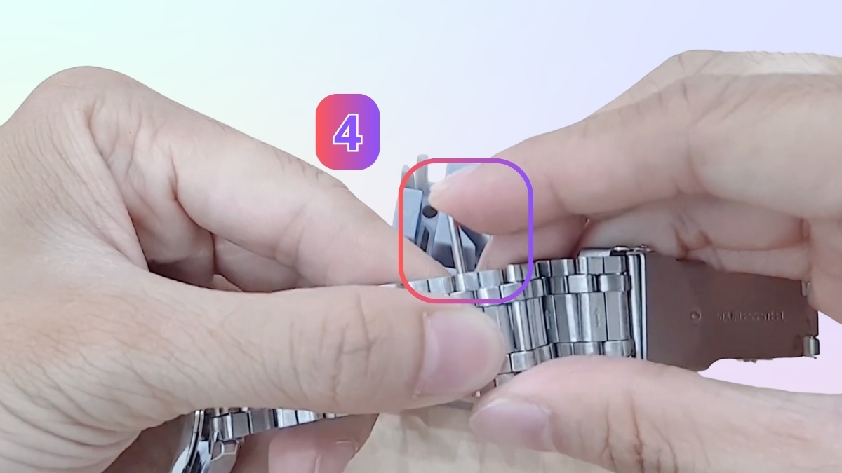 Cách cắt dây đồng hồ kim loại - bước 3