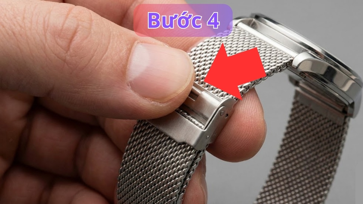 Cách cắt dây đồng hồ dạng lưới - bước 4