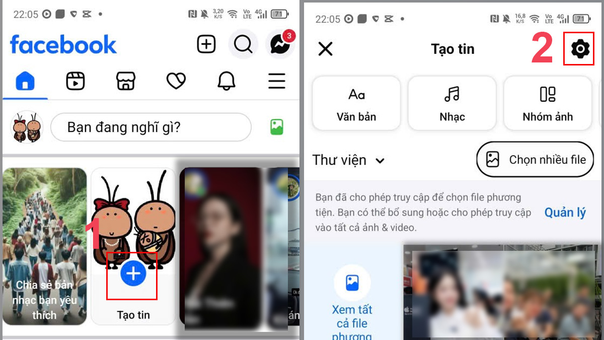 Cách chặn người khác xem story Facebook trên điện thoại - bước 1