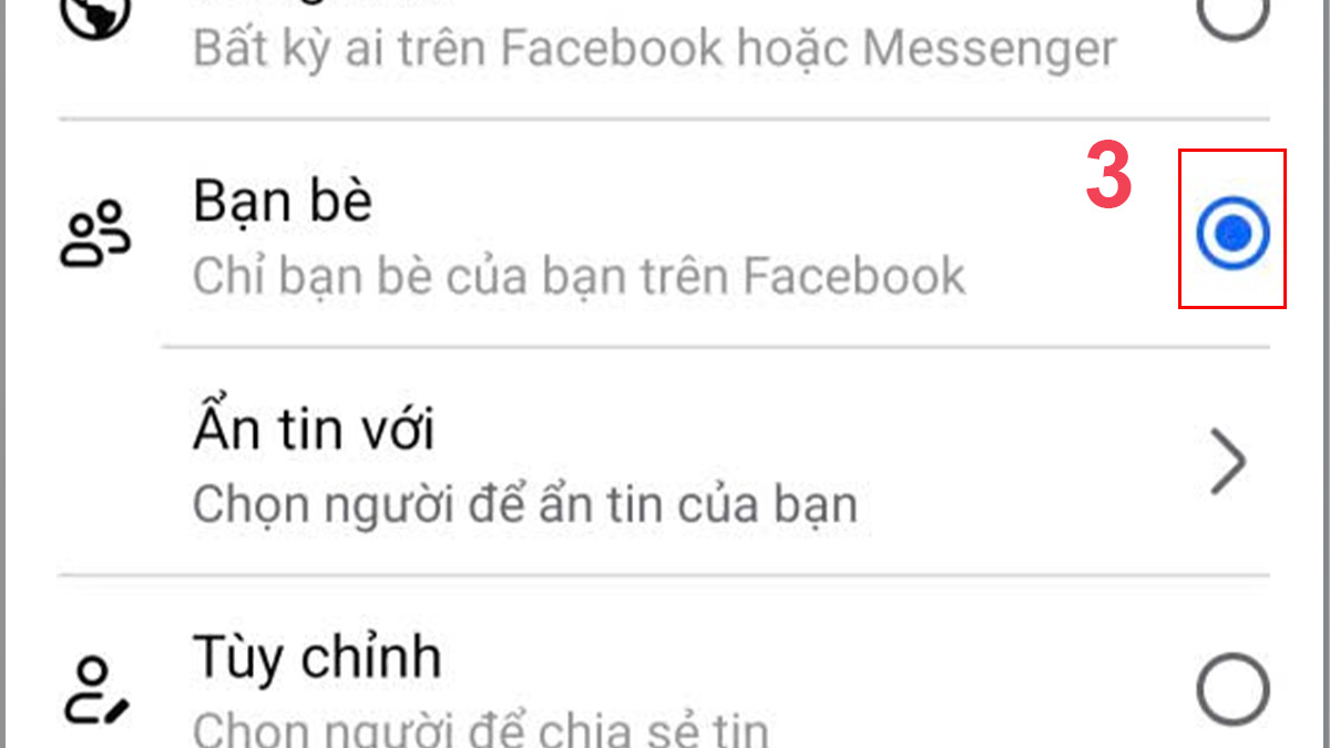 Cách chặn người khác xem story Facebook trên điện thoại - bước 2