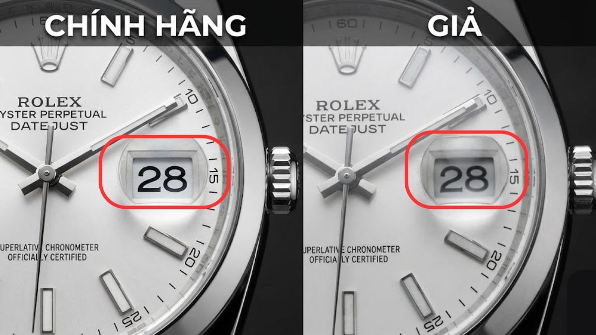 Hướng dẫn các cách check đồng hồ Rolex chính hãng - chất lượng mặt kính