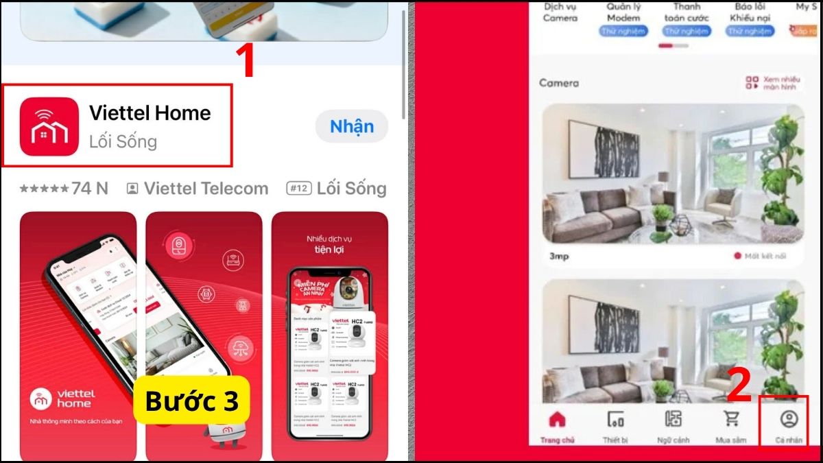 Chia sẻ camera Viettel - bước 1