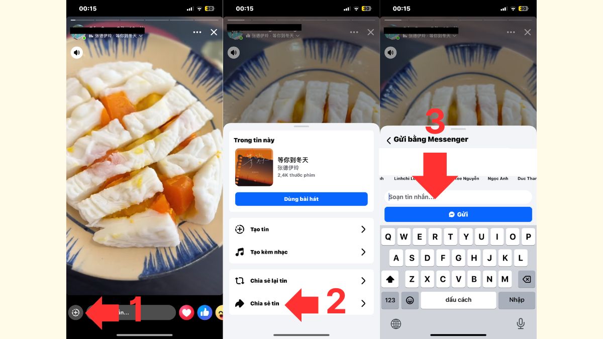 Cách chia sẻ story của người khác trên Facebook trên điện thoại