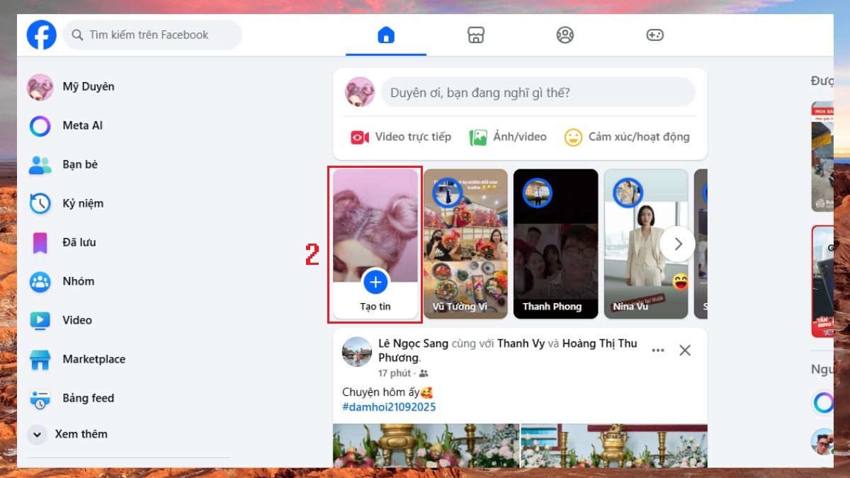 Hướng dẫn cách chia sẻ video từ TikTok lên story Facebook trên máy tính - bước 2
