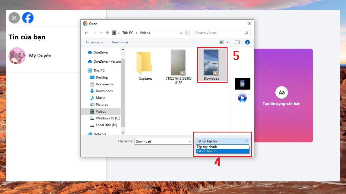 Hướng dẫn cách chia sẻ video từ TikTok lên story Facebook trên máy tính - bước 4