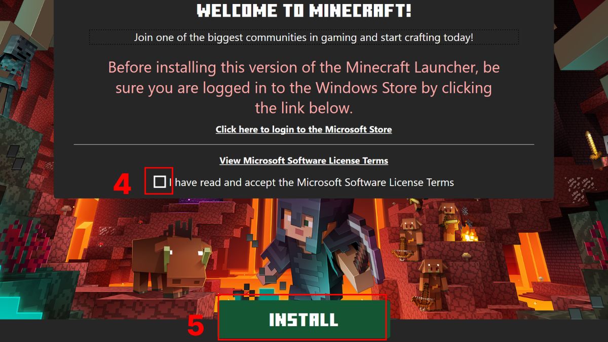 Cài tải và cài đặt Minecraft trên PC - bước 3