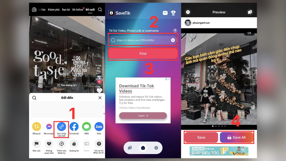 Lưu ảnh trên TikTok bằng công cụ thứ ba