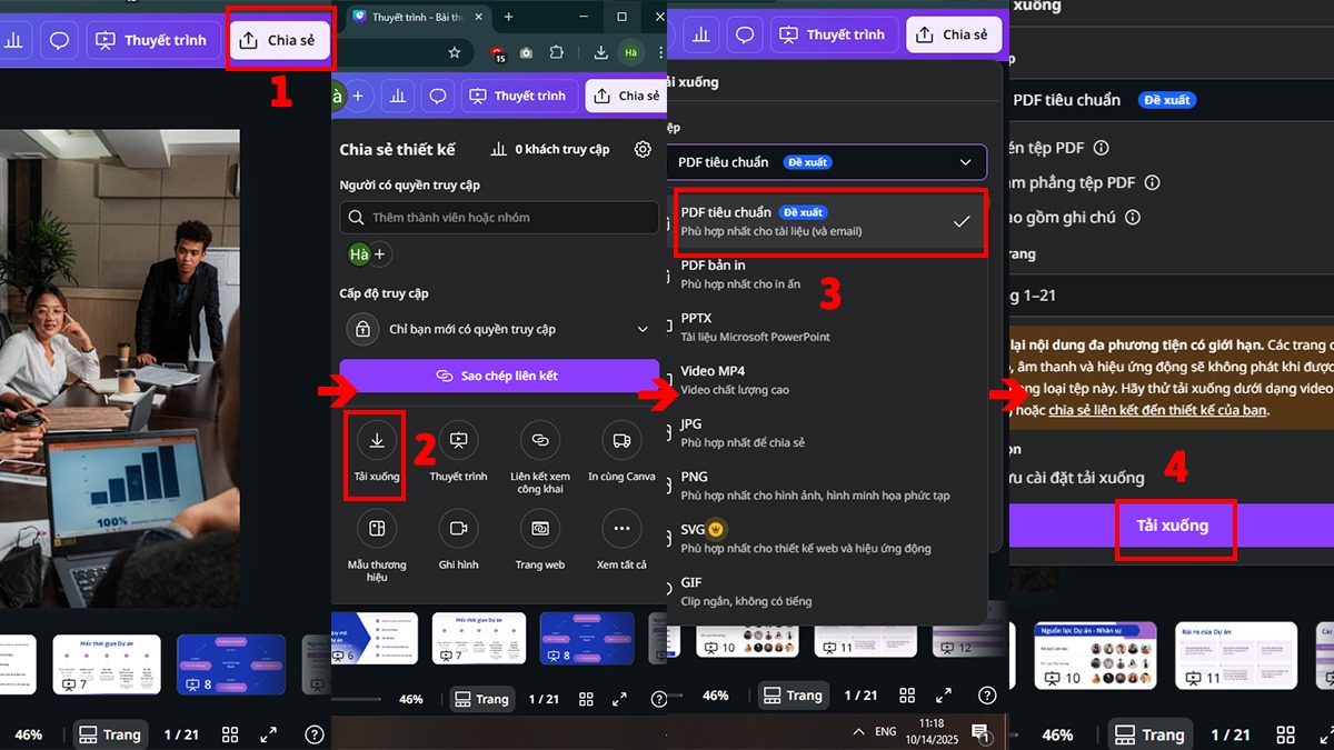 Cách chuyển Canva sang PowerPoint bằng định dạng trung gian - ước 1