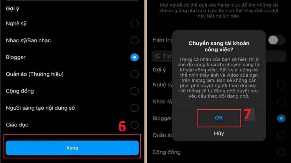Cách chuyển từ tài khoản cá nhân sang doanh nghiệp Instagram - bước 4