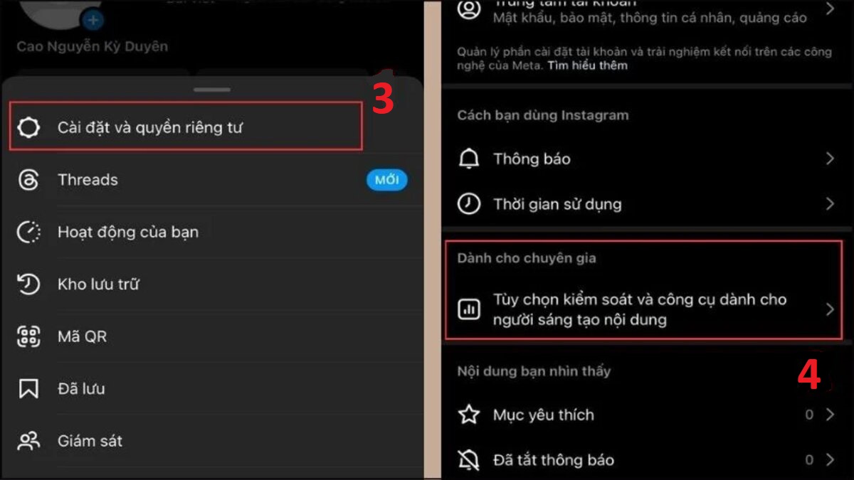 Cách chuyển tài khoản doanh nghiệp thành cá nhân Instagram từng bước - bước 2