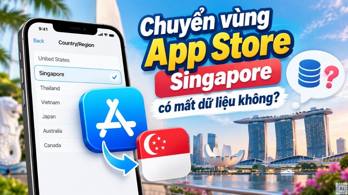 Chuyển vùng App Store Singapore có mất dữ liệu không?