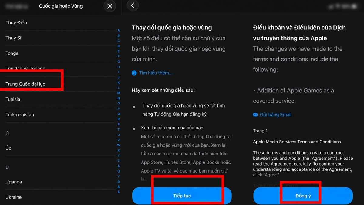 Cách chuyển vùng iPhone sang Trung Quốc - bước 3