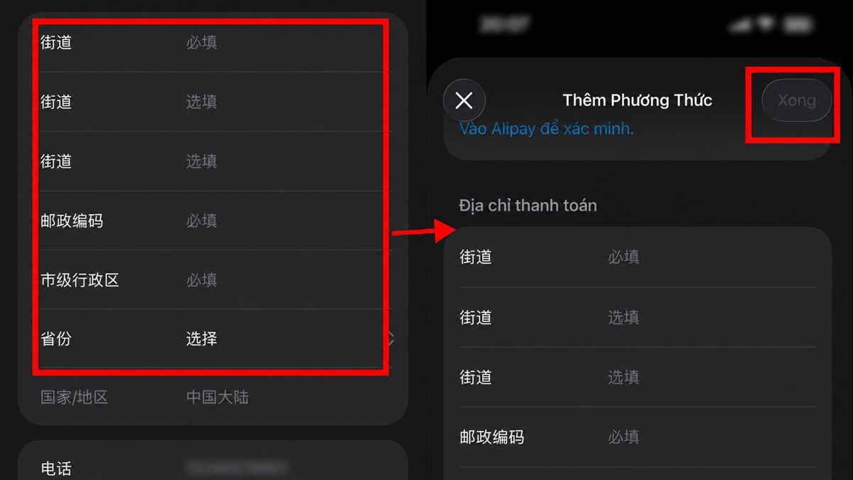 Cách chuyển vùng iPhone sang Trung Quốc - bước 4