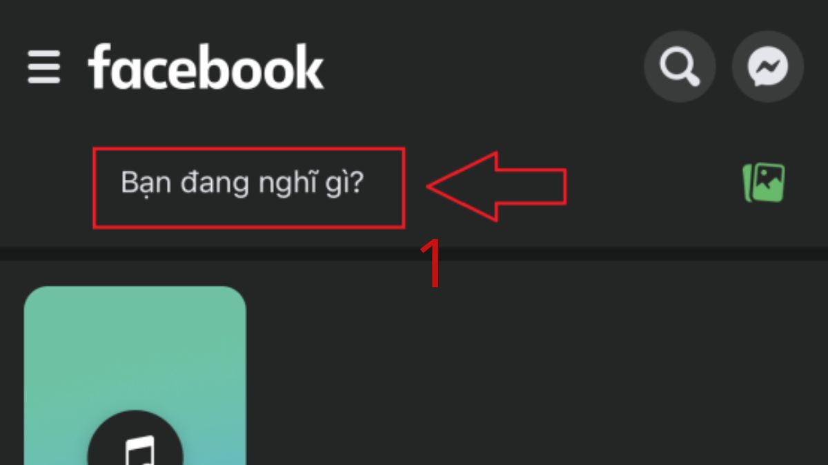Cách đăng bài Facebook trên điện thoại - bước 1