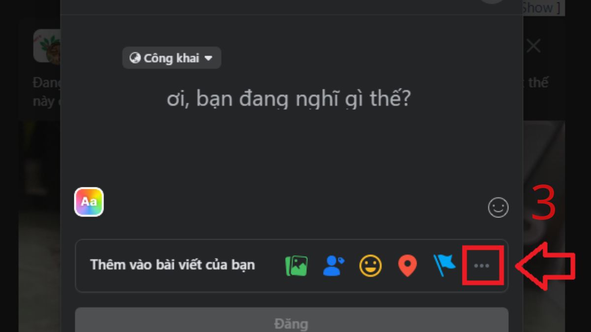 Cách đăng bài Facebook trên máy tính - bước 3