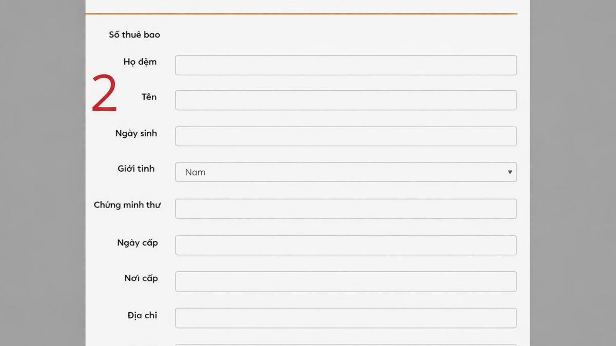 Cách đăng ký SIM chính chủ mạng Vietnamobile - bước 3