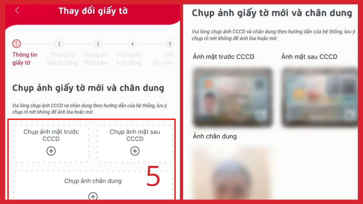 Đăng ký sim chính chủ qua app My Viettel - bước 2,3