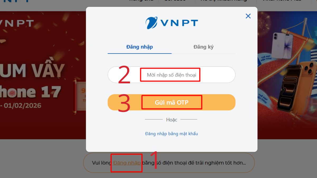 Cách đăng ký SIM chính chủ mạng VinaPhone - bước 1