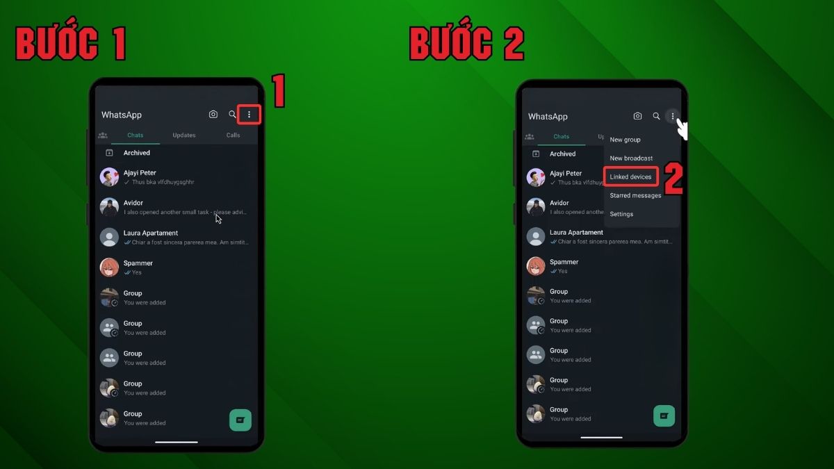 Cách đăng xuất WhatsApp khỏi thiết bị lạ - bước 1
