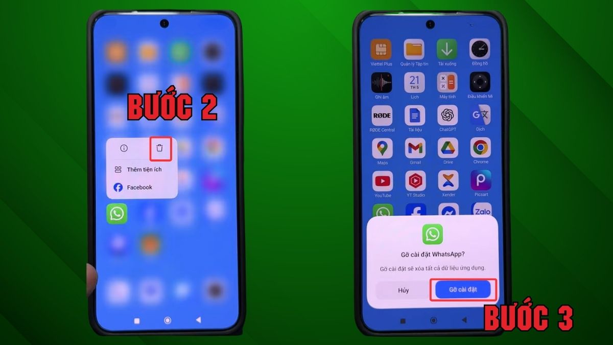 Cách đăng xuất WhatsApp trên Android - bước 2,3
