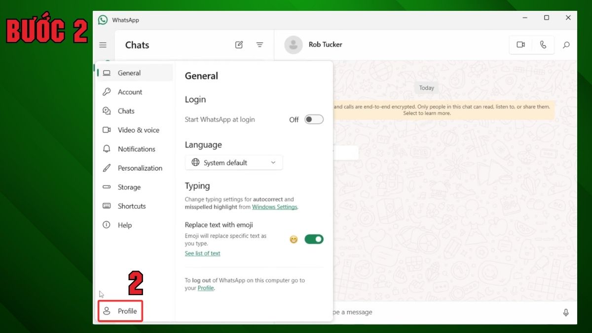 Cách đăng xuất WhatsApp trên máy tính - bước 2