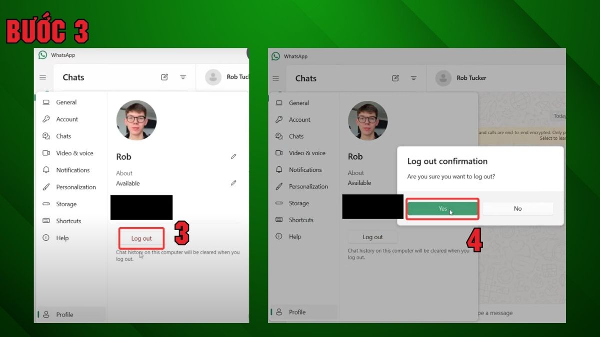 Cách đăng xuất WhatsApp trên máy tính - bước 3