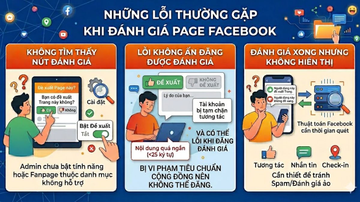 Những lỗi thường gặp khi đánh giá Page Facebook