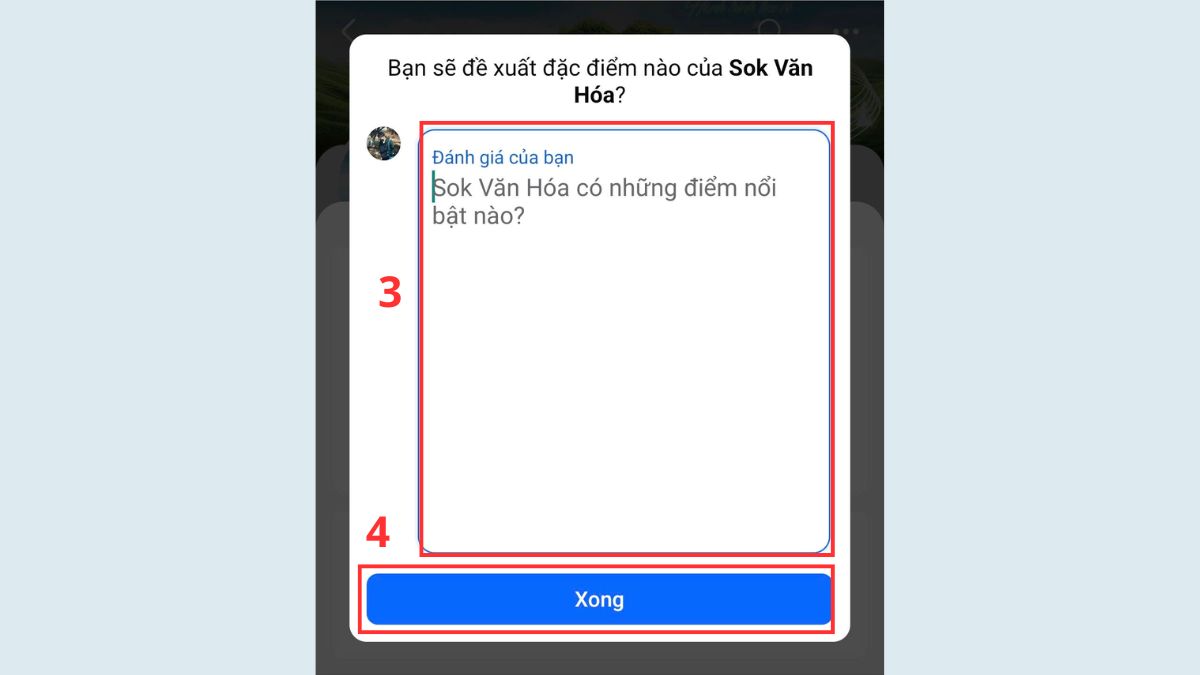 Cách đánh giá page trên Facebook trên điện thoại - bước 3