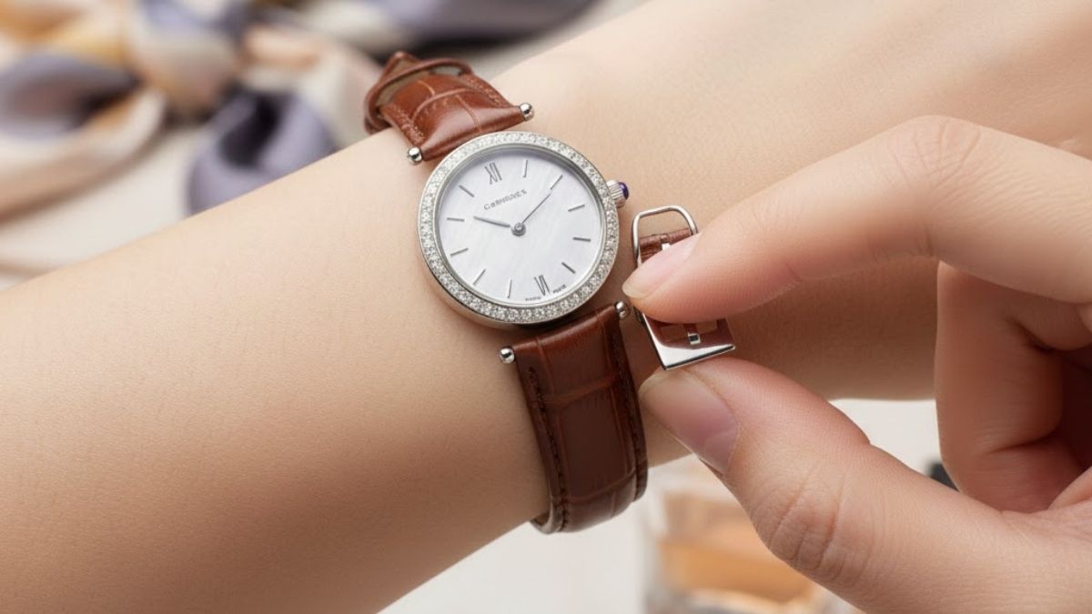 Cách đeo đồng hồ nữ đẹp đúng chuẩn - điều chỉnh dây đeo phù hợp