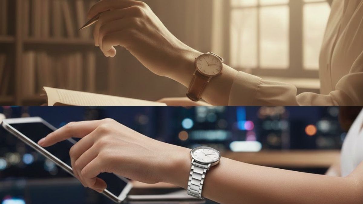 Cách chọn đồng hồ phù hợp với cổ tay nữ - chọn chất liệu dây đeo