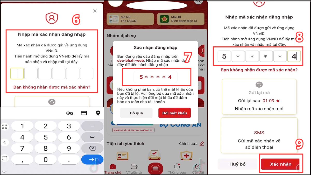Cách thay đổi Gmail trên VssID khi quên mật khẩu - bước 3