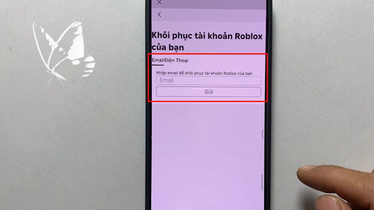 Cách đổi mật khẩu Roblox khi bị quên - bước 2