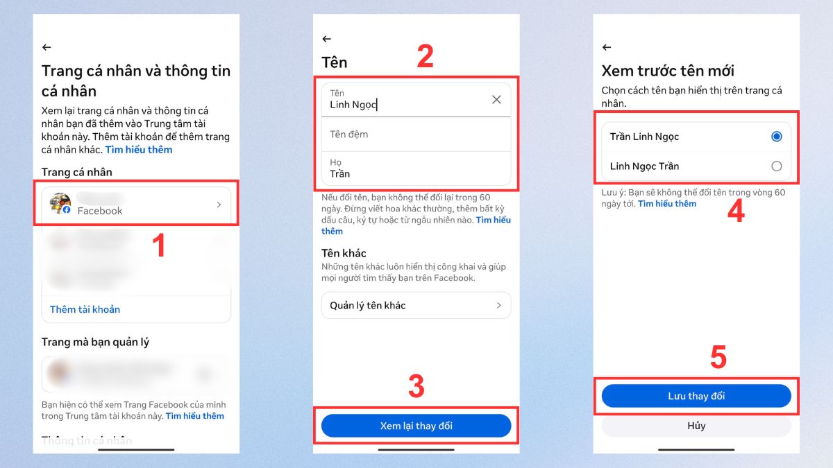 Cách đổi tên Facebook trên điện thoại Oppo đơn giản