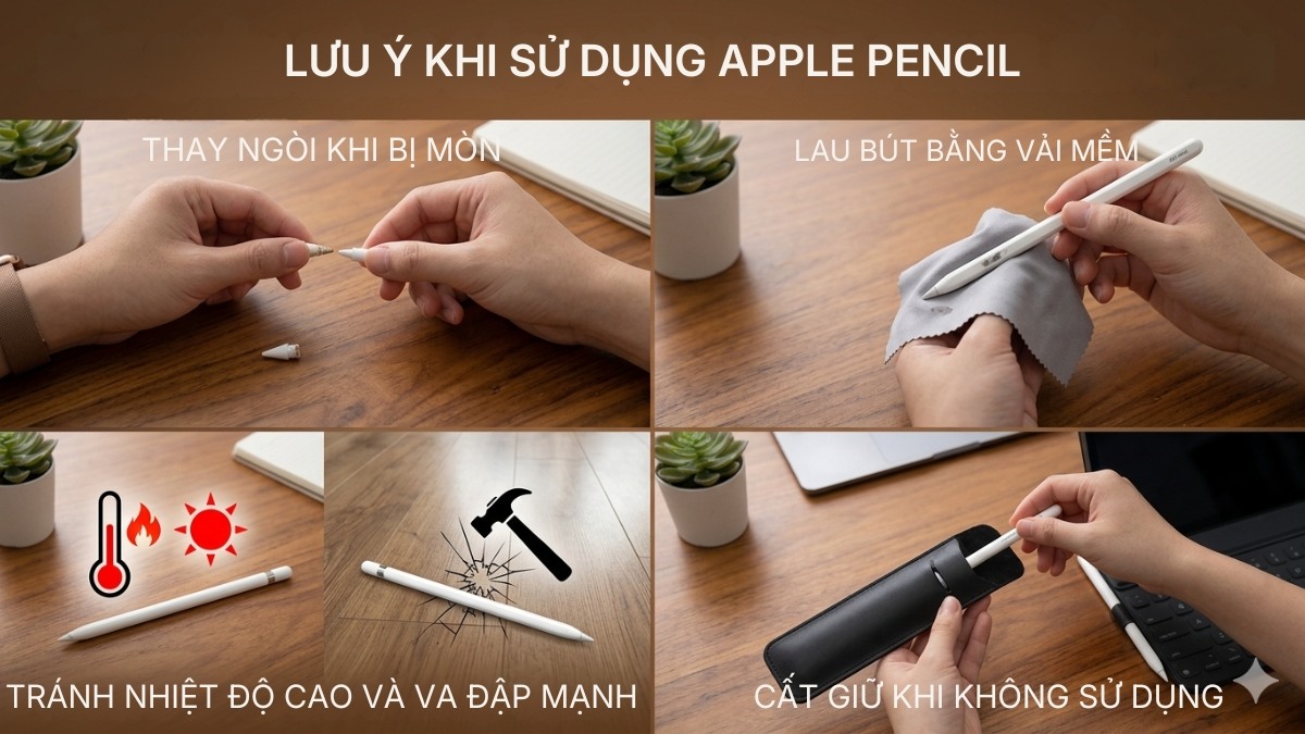 Lưu ý khi dùng bút cảm ứng cho iPad