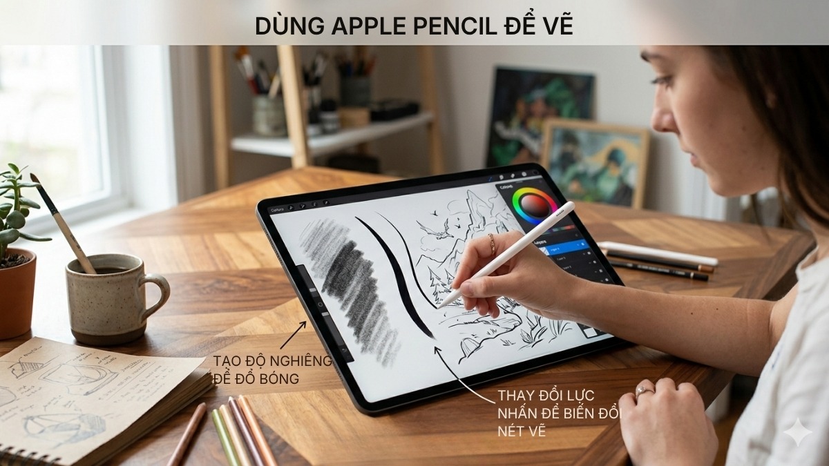 Cách tùy chỉnh 2 chạm của Apple Pencil để vẽ