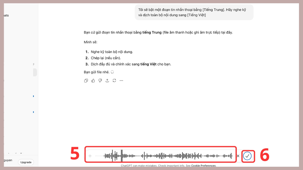 Cách dùng ChatGPT để dịch giọng nói và phiên dịch trực tiếp - bước 2.1