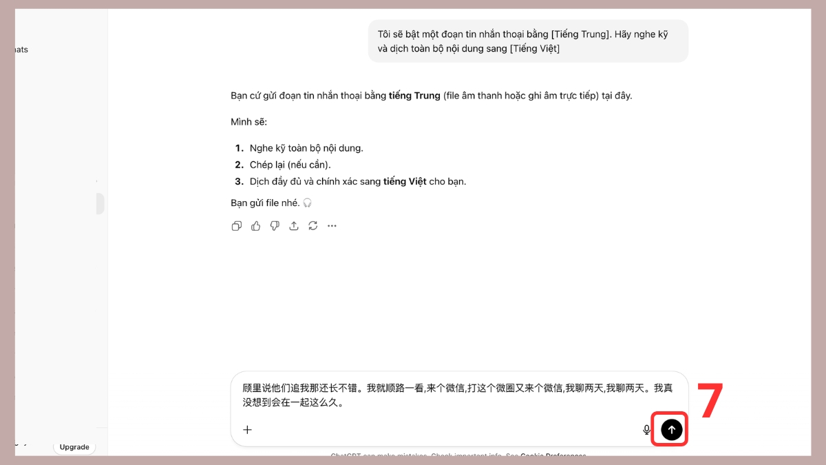 Cách dùng ChatGPT để dịch giọng nói và phiên dịch trực tiếp - bước 3.1