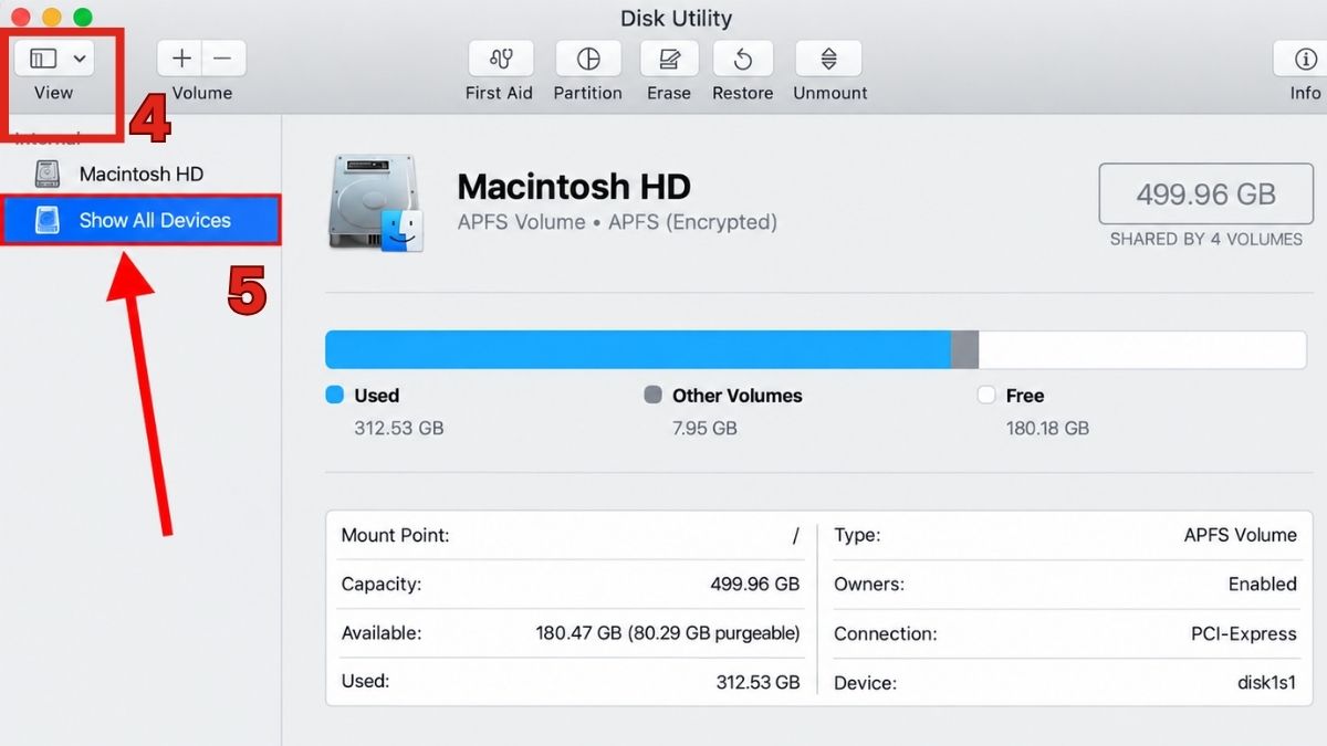 Hướng dẫn format USB trên máy tính macOS - bước 2