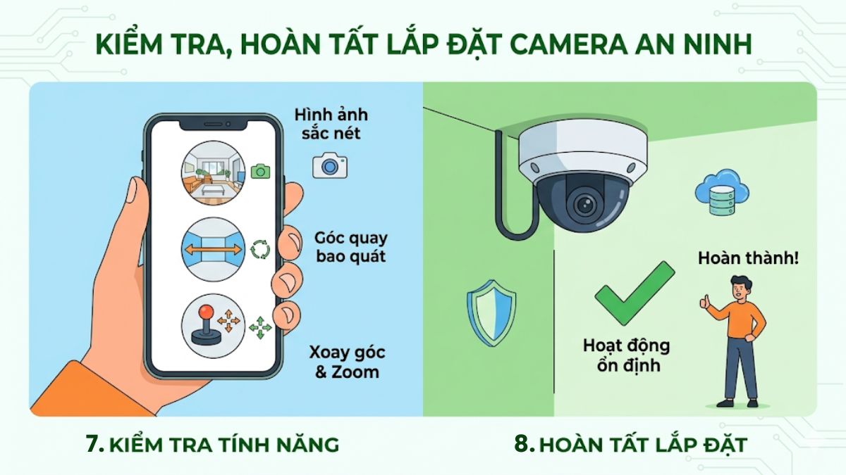 Hướng dẫn cách lắp đặt camera an ninh chi tiết - bước 4