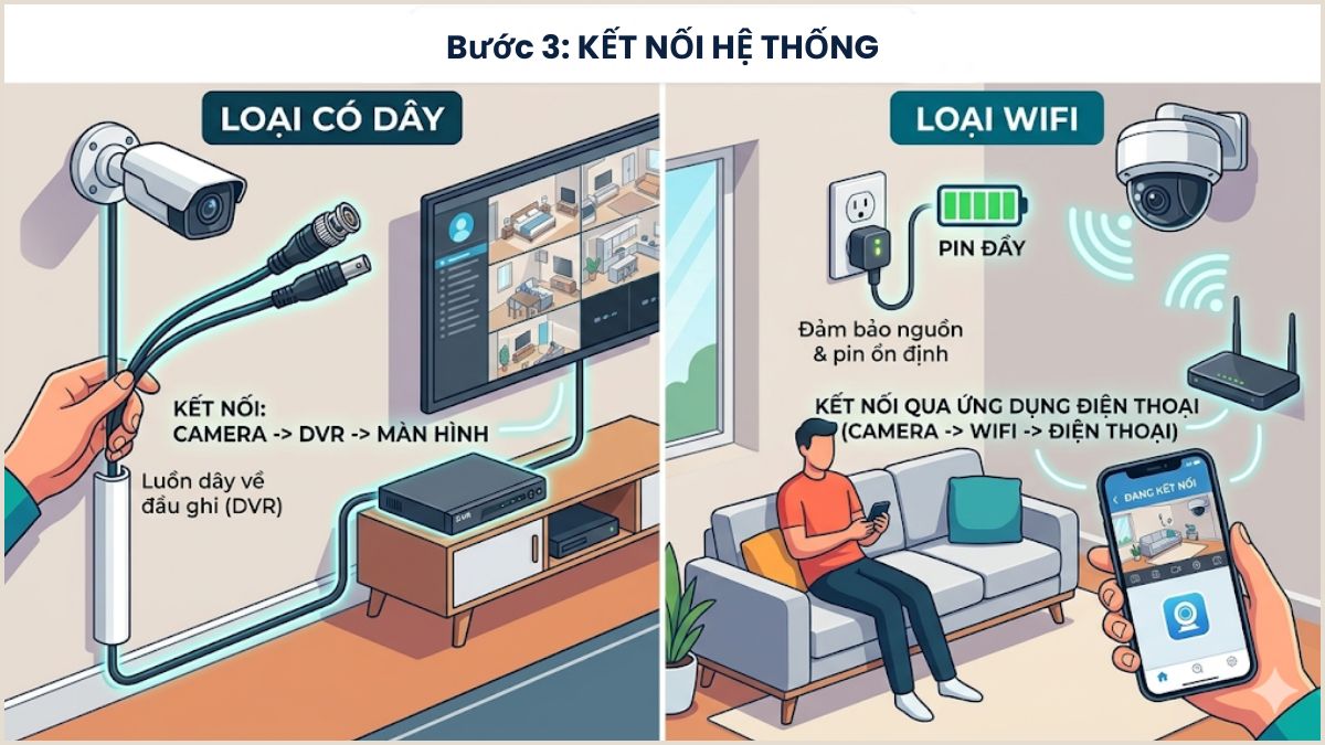 Cách lắp camera an ninh gia đình cho từng không gian ngoài trời - bước 2