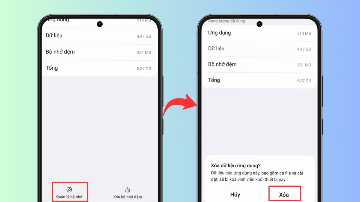 Cách giải phóng dung lượng Facebook trên Android xóa ứng dụng - bước 3