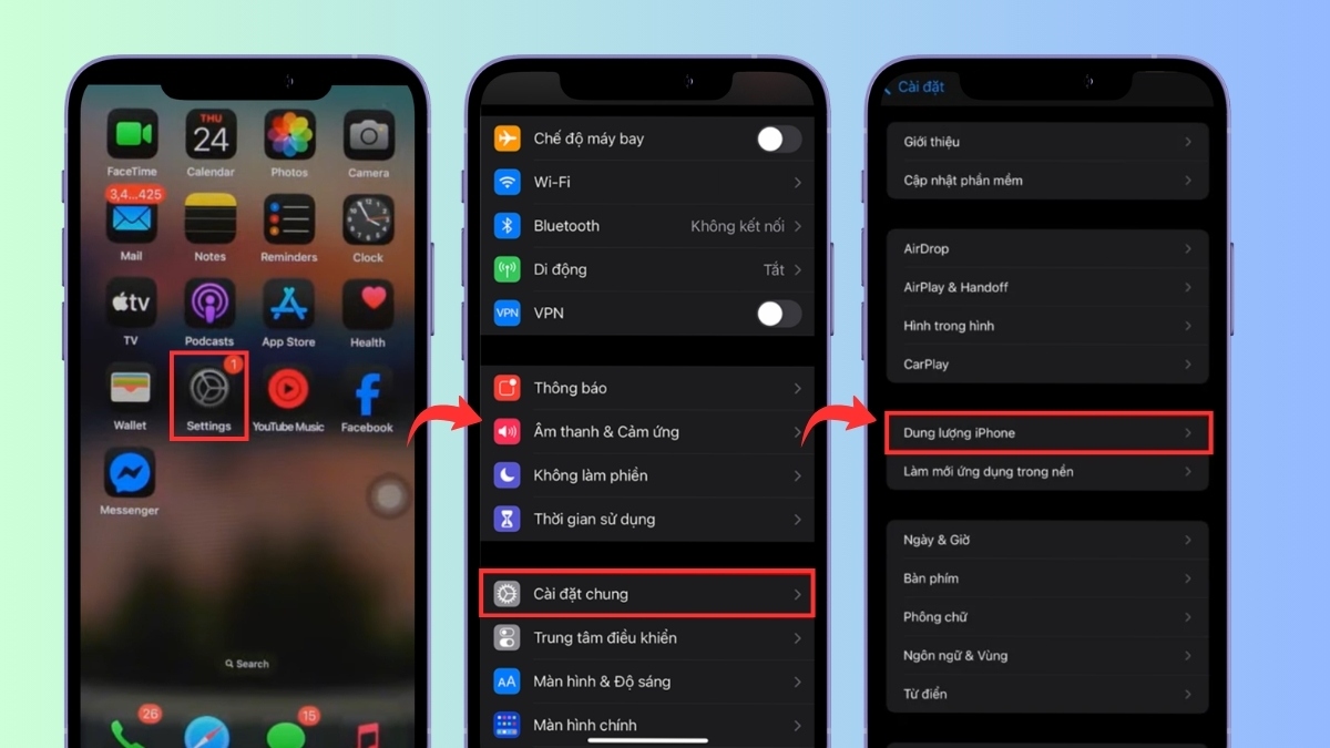 Cách giải phóng dung lượng Facebook trên iPhone gỡ và cài lại ứng dụng - bước1