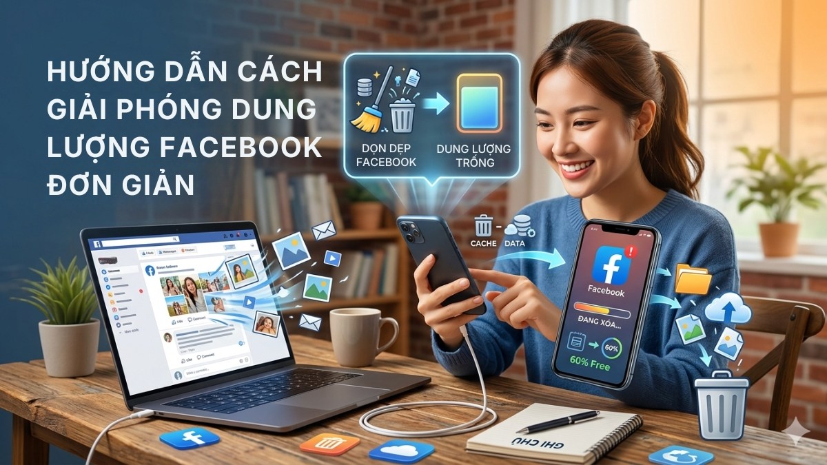 Hướng dẫn cách giải phóng dung lượng Facebook đơn giản
