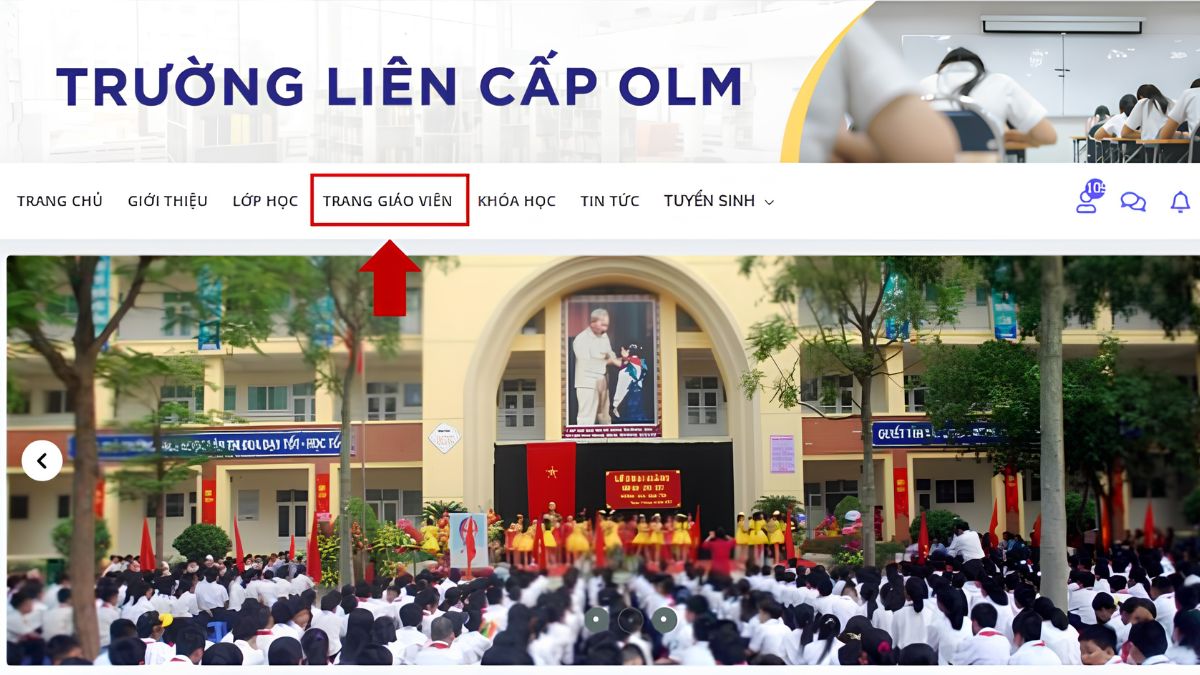 Giao bài bằng học liệu giáo viên tự tạo trên OLM - bước 1