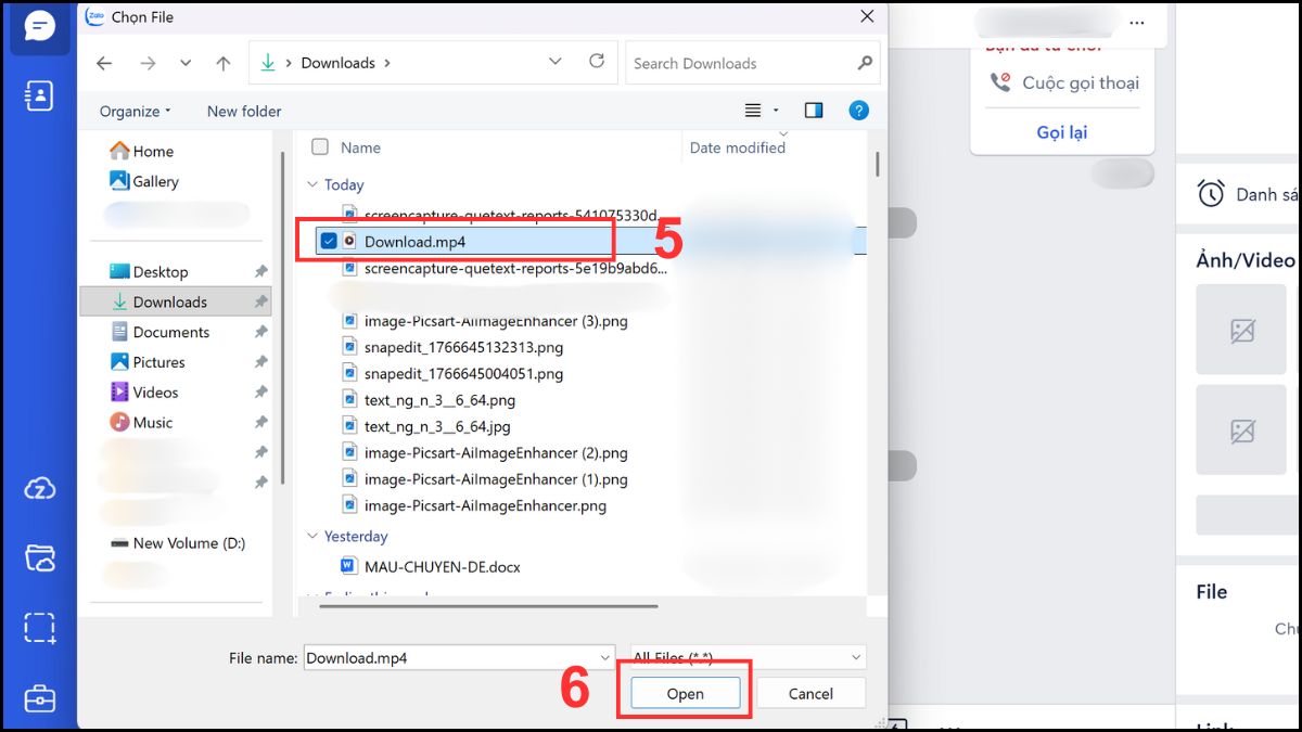 Cách gửi video TikTok qua Zalo trên máy tính - tải video về máy tính và chia sẻ - bước 3