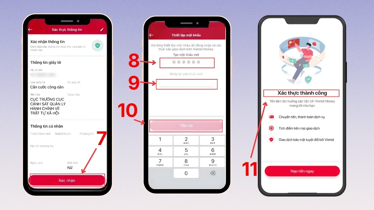 Hướng dẫn cách hủy chặn 1 chiều Viettel do chưa cập nhật thông tin cá nhân - xác định danh tính qua eKYC - bước 4