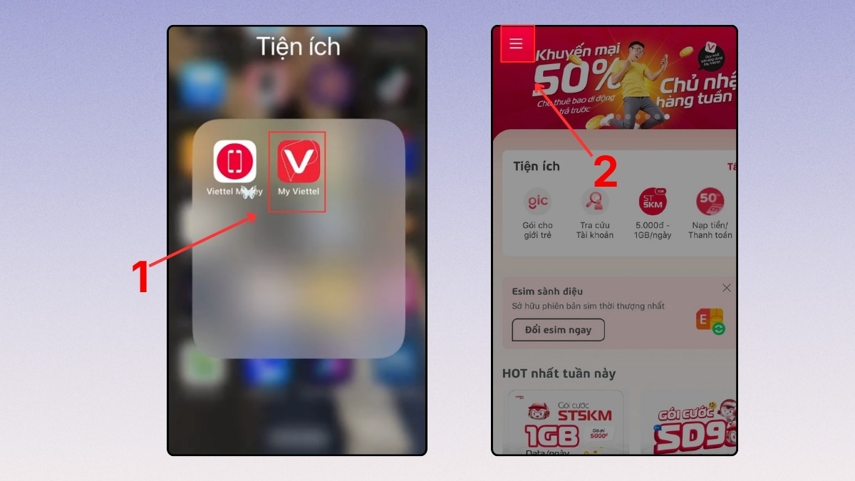 Hướng dẫn chủ động chặn 1 chiều thuê bao Viettel khi cần thiết - bước 1
