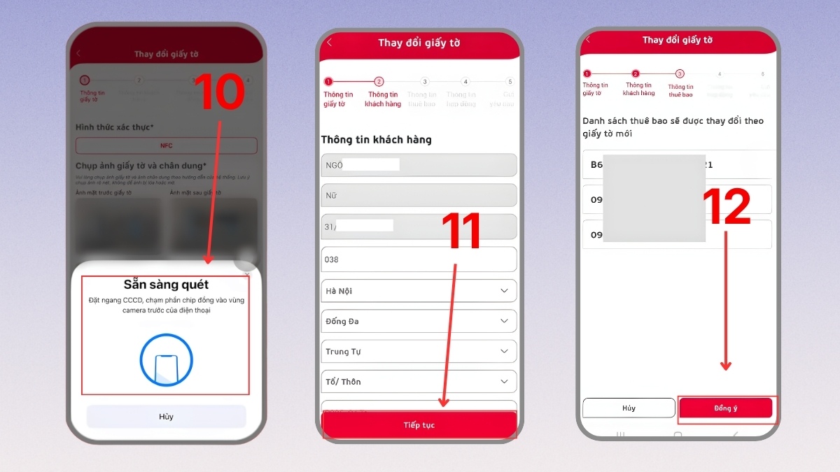 Hướng dẫn cách hủy chặn 1 chiều Viettel do chưa cập nhật thông tin cá nhân - cập nhật lại thông tin định danh qua viettel - bước 3
