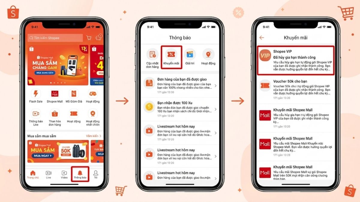 Cách kiểm tra đã hủy Shopee VIP thành công hay chưa